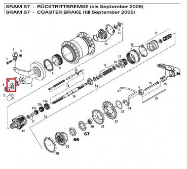 FIXIERSCHEIBE, 10,5, SRAM, M. HALTENASE 3,5 MM, 1-STUECK